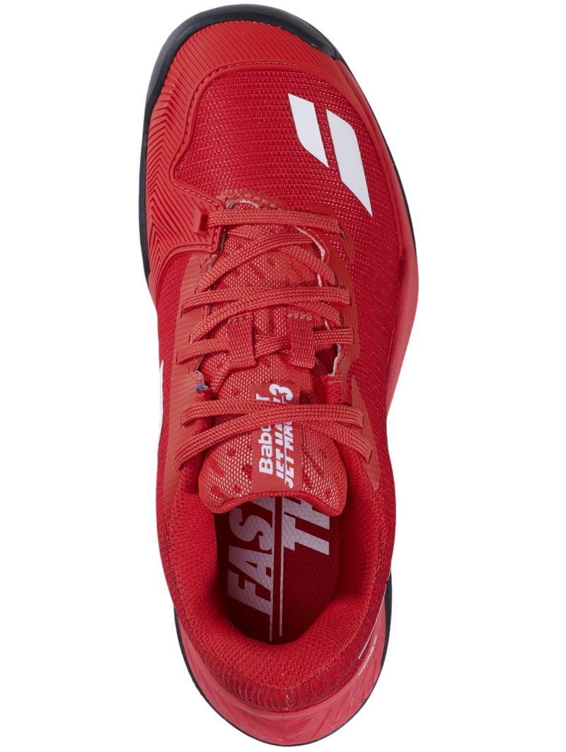 Babolat Jet Mach 3 Junior Clay - cherry tomato/white