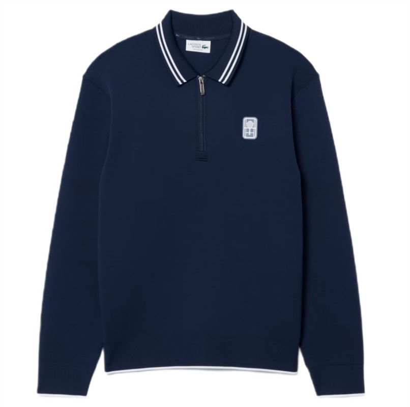 Lacoste Tennis Heritage Polo Collar Zipped - midnight blue Lacoste Tennis Heritage Polo Collar Zipped - midnight blue