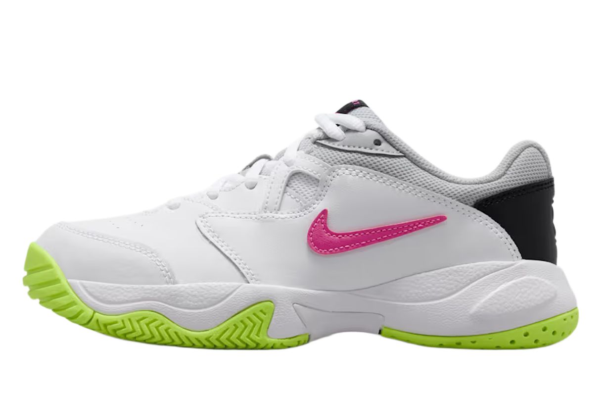 Nike Jr Court Lite 2 - white/hot lime/grey fog/laser fuchsia Nike Jr Court Lite 2 - white/hot lime/grey fog/laser fuchsia