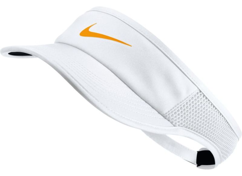 Nike Aerobill Feather Light Visor - white/black/gold leaf