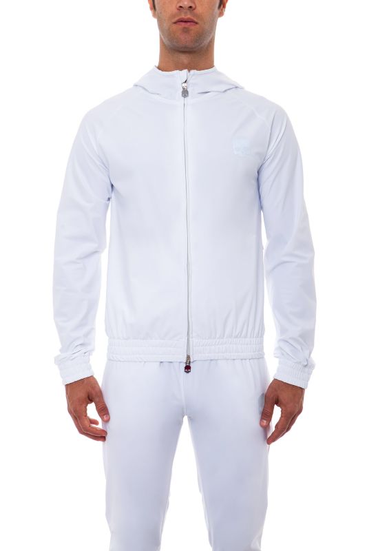 Hydrogen Tech FZ Sweatshirt Skull - white