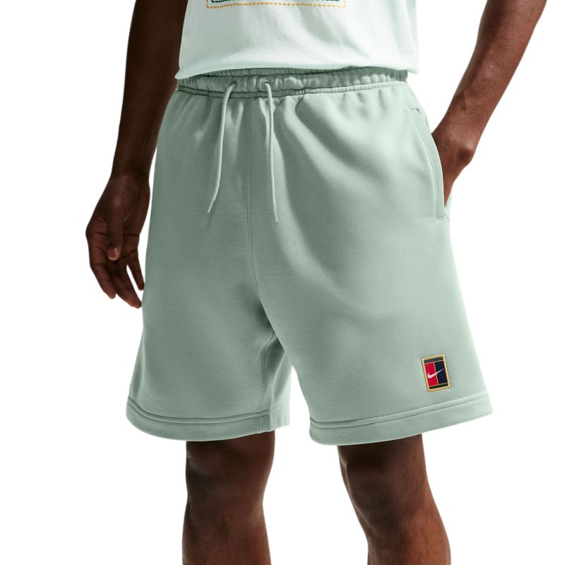 Męskie spodenki tenisowe Nike Court Heritage Dri-FIT Fleece - steam