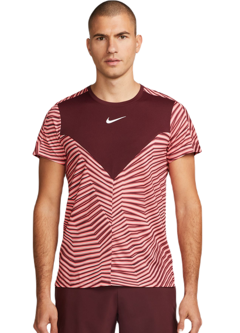 Nike Dri-Fit Slam Tennis Top - night maroon/white