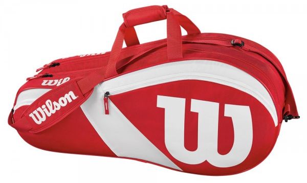 Wilson Match III 6 Pack Bag - red/white