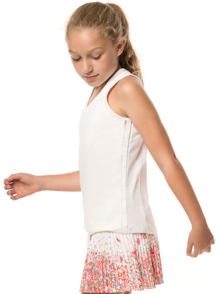 lucky-in-love-core-v-neck-cutout-tank-girls-white-2 Lucky in Love Core V-Neck Cutout Tank Girls - white