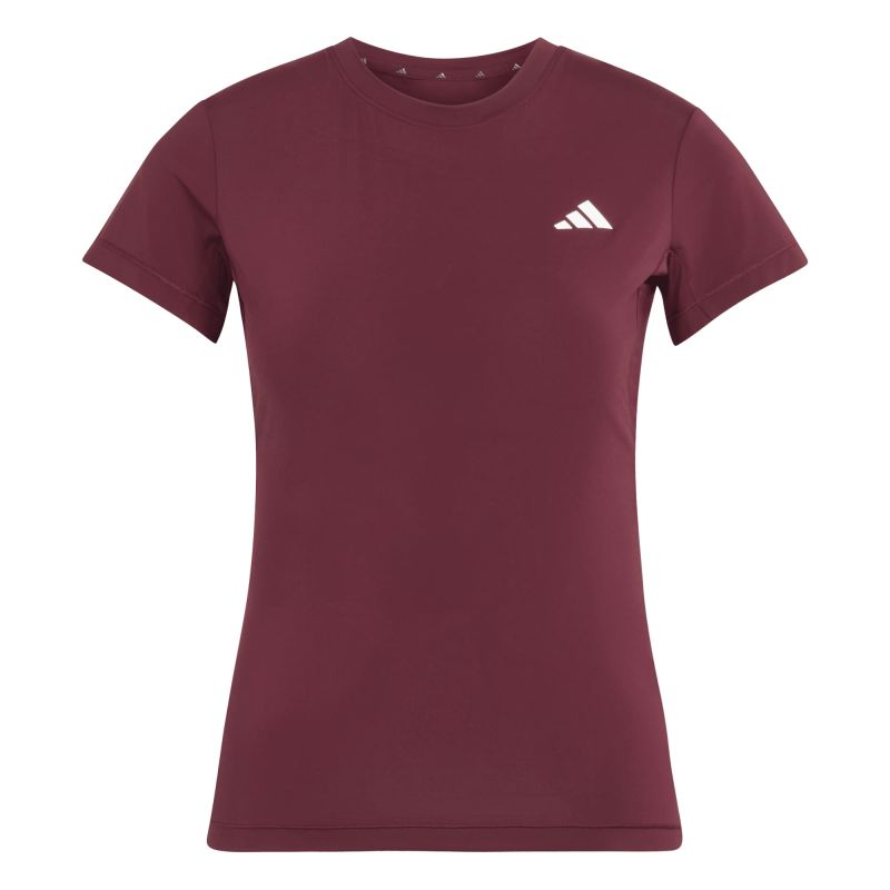 Damski t-shirt Adidas Primelift Essentials Contour - maroon
