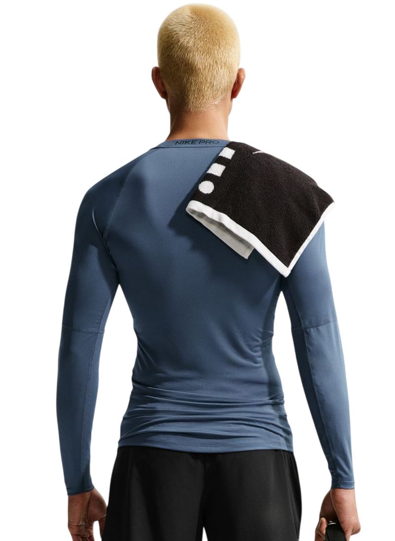 Nike Pro Dri-FIT Tight Long-Sleeve Fitness - diffused blue/black
