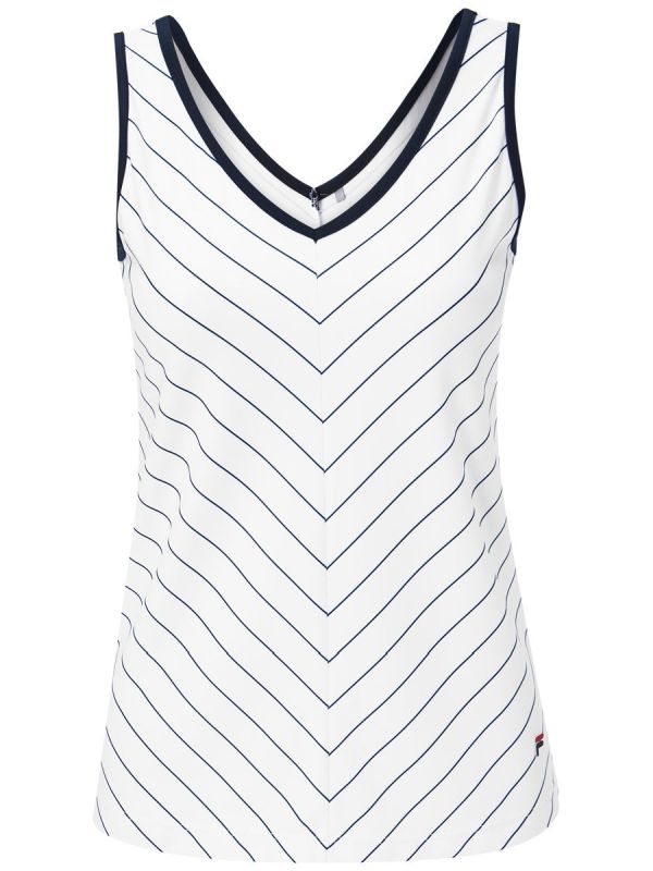 Fila Top Caroline W - white/peacoat blue stripe Fila Top Caroline W - white/peacoat blue stripe