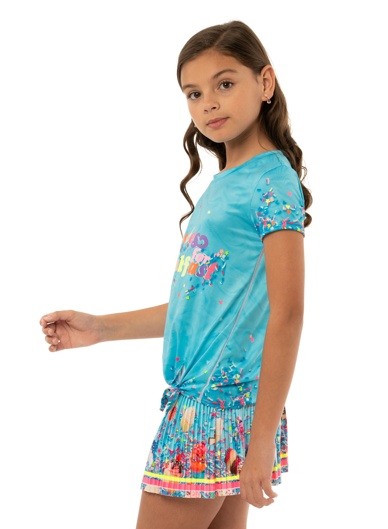 lucky-in-love-novelty-print-cupcake-tee-girls-multi-2 Lucky in Love Novelty Print Cupcake Tee Girls - multi