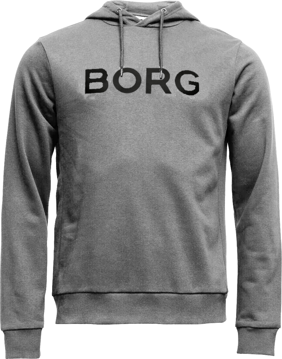 Björn Borg Hood M BB Logo - light grey melange