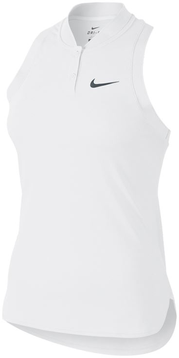 Nike Premier Advantage Sleeveless Polo - white/black
