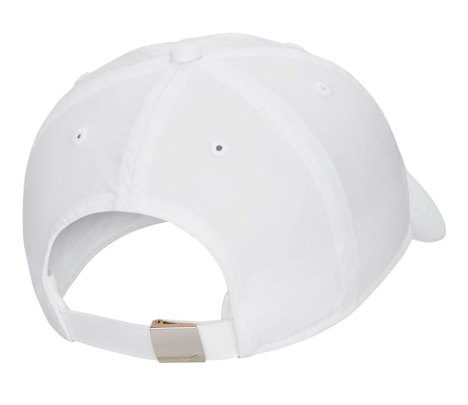 Nike Dri-Fit Club Unstructured Metal Swoosh Youth Cap - white