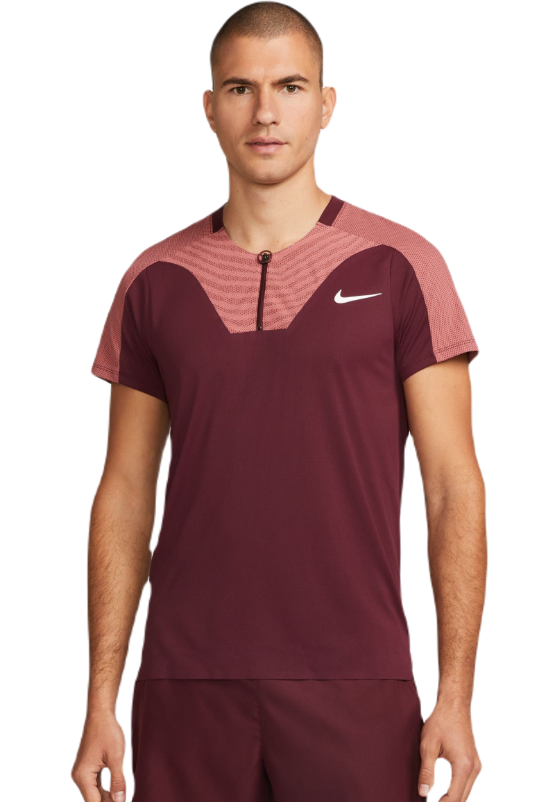 Nike Dri-Fit Advantage Slam Tennis Polo - night maroon/white