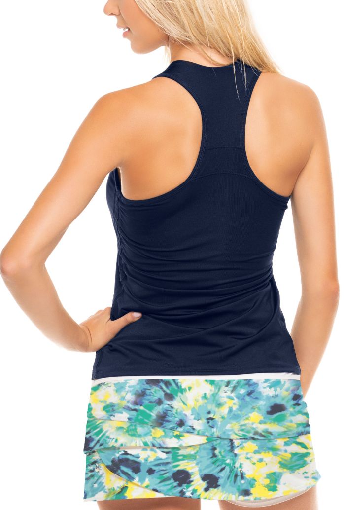 Lucky in Love Core V-Neck Tank w/Bra Women - midnight