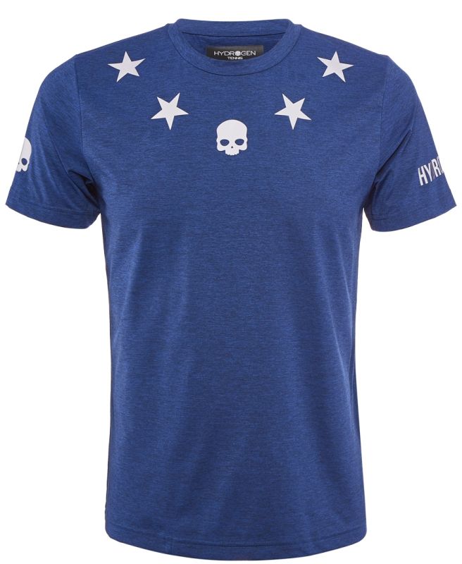hydrogen-tech-stars-t-shirt-blue-melange-1 Hydrogen Tech Stars T-Shirt - blue melange