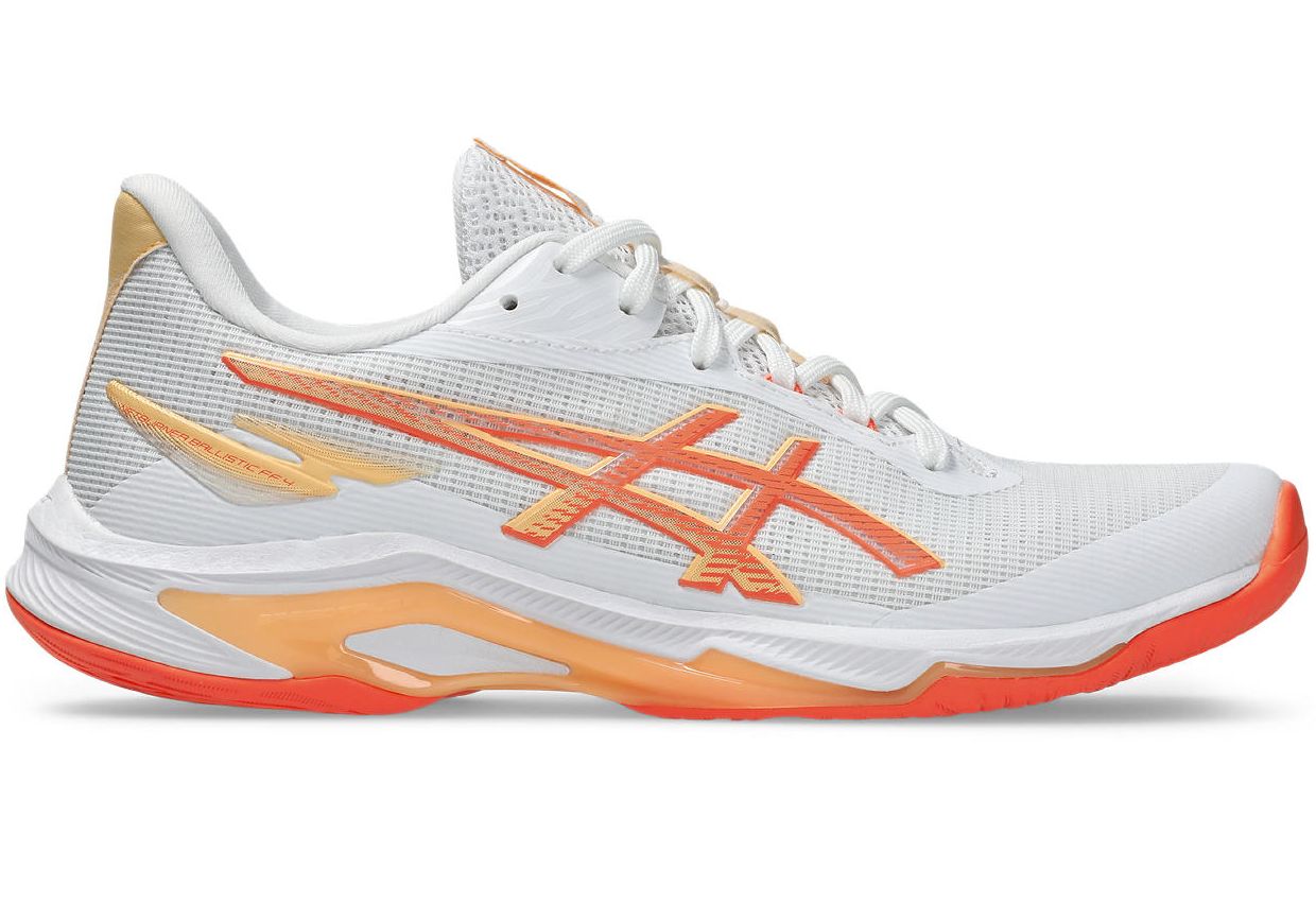 Asics Netburner Ballistic FF 4 - white/vivid coral