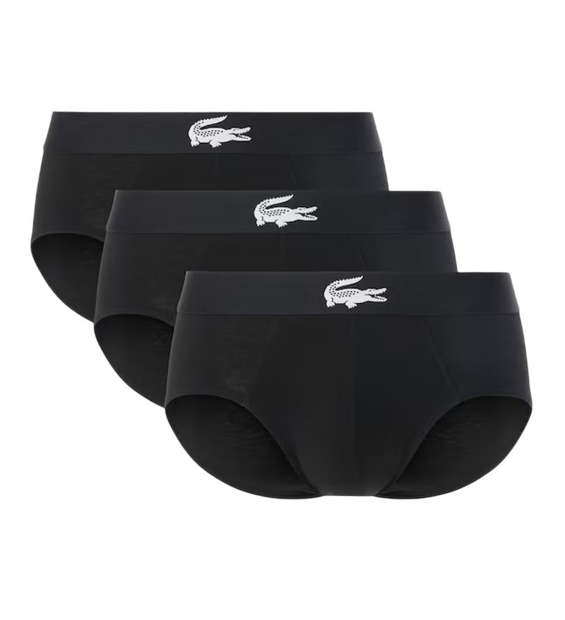 Lacoste Cotton Stretch 3P - black/white/black
