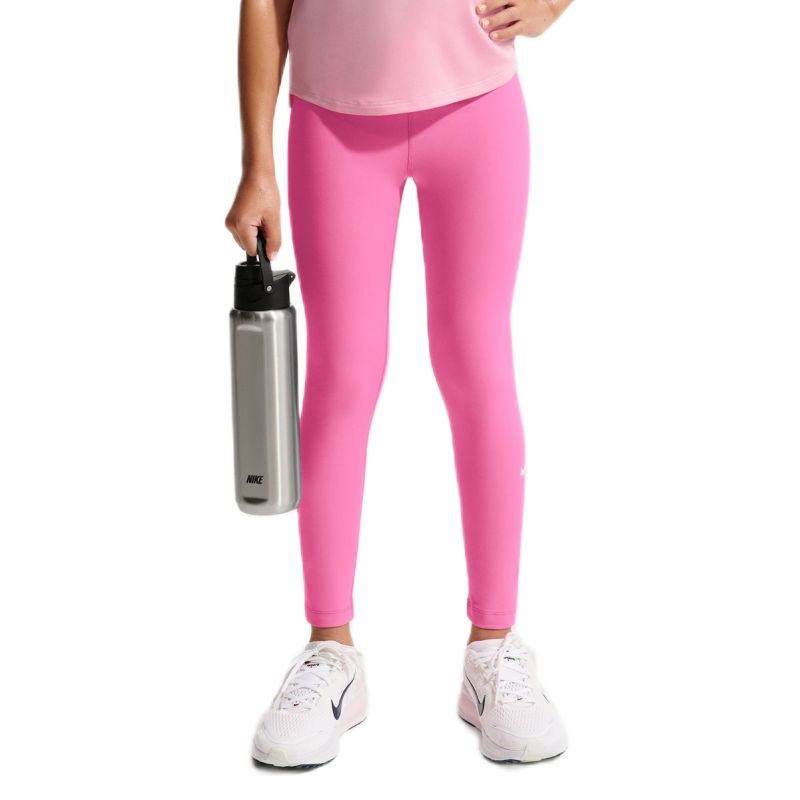Spodnie dziewczęce Nike Kids One Dri-Fit Tight - playful pink/white