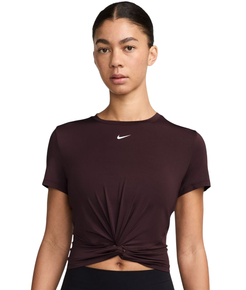 Nike One Classic Dri-Fit Twist Short Sleeve - burgundy crush/white Nike One Classic Dri-Fit Twist Short Sleeve - burgundy crush/white