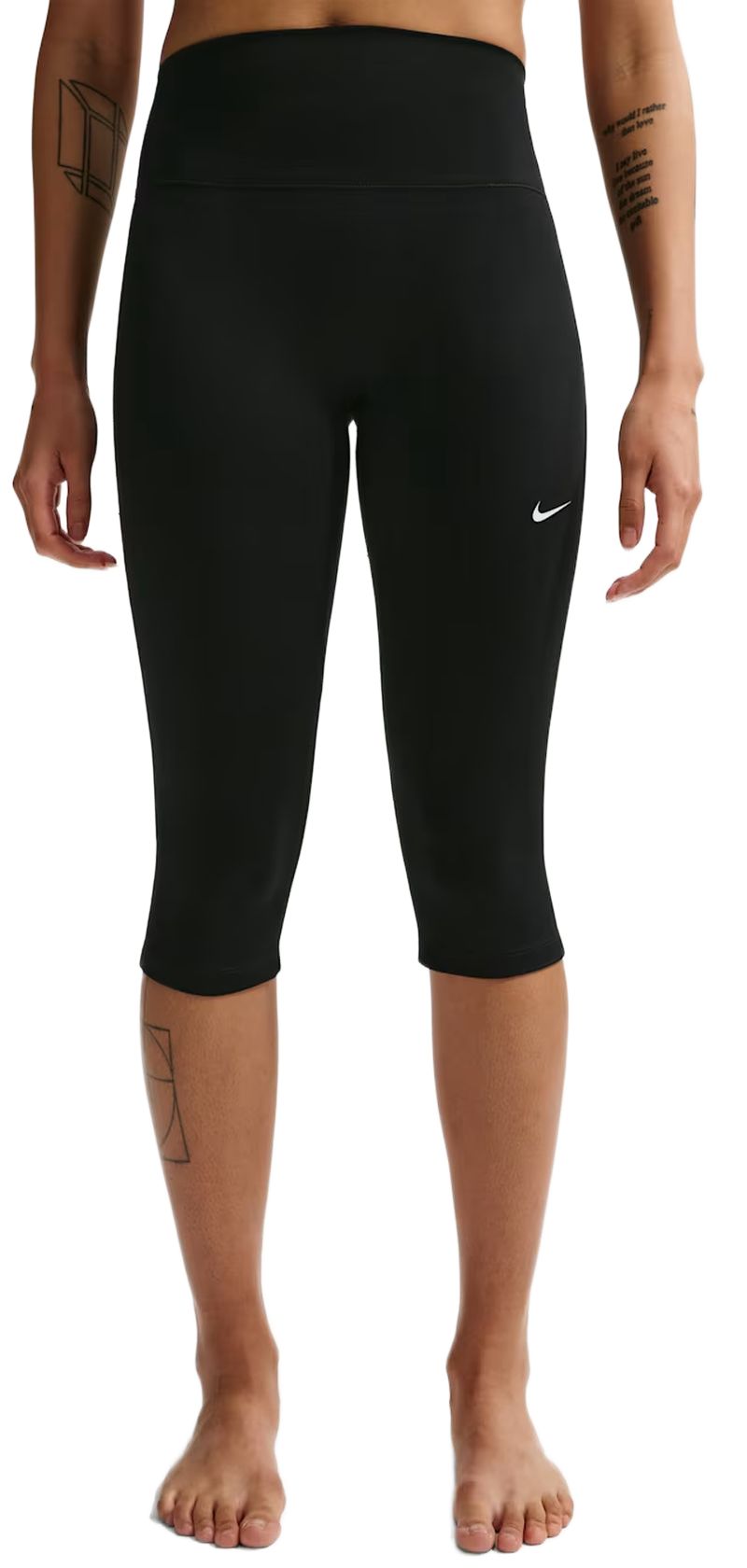 Nike Dri-Fit One High-Waisted Capri - black/white 