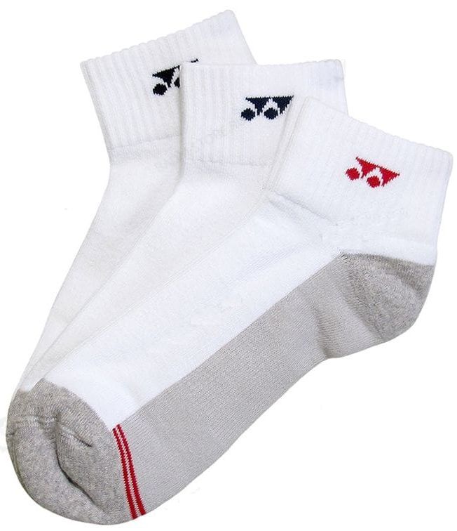 Yonex Low Cut Sports Socks - 3 pary/white/gray