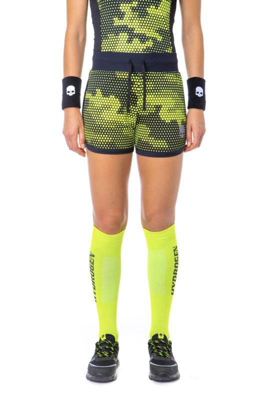 Hydrogen Women Tech Camo Shorts - camo fluo yellow/black