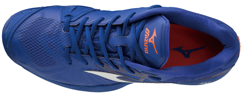 Mizuno Wave Intense Tour 5 AC - reflex blue/white/nasturtium