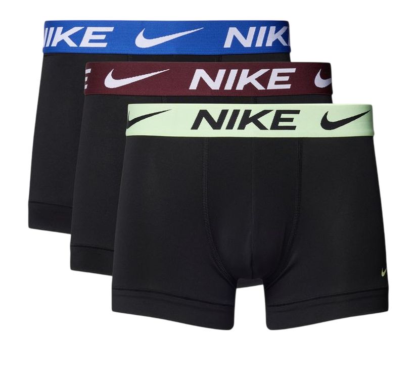 Nike Essential Micro 3P - black/brightly volt/game royal/burgundy