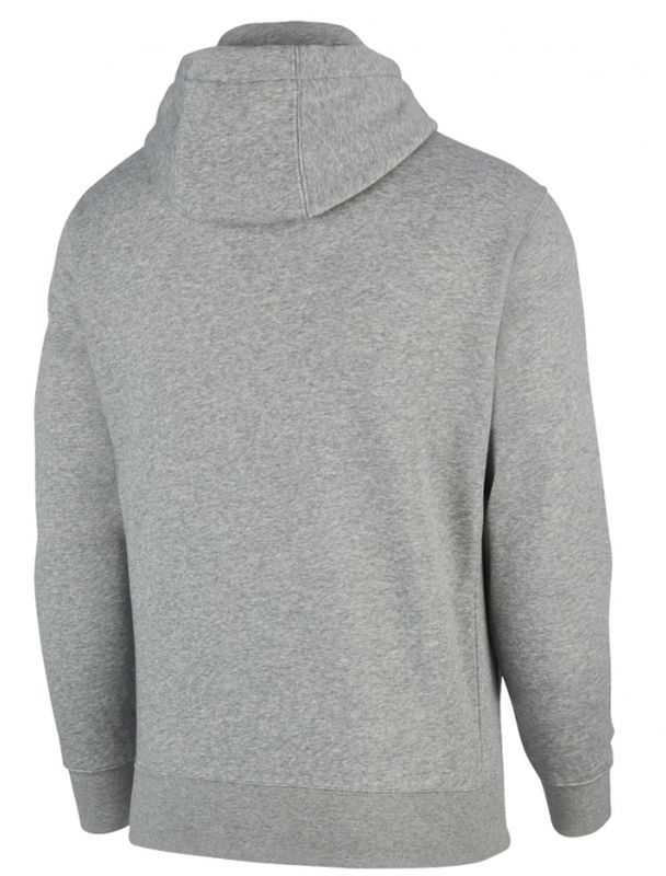 Nike Swoosh M Club Hoodie FZ BB - dark grey heather/matte silver/white