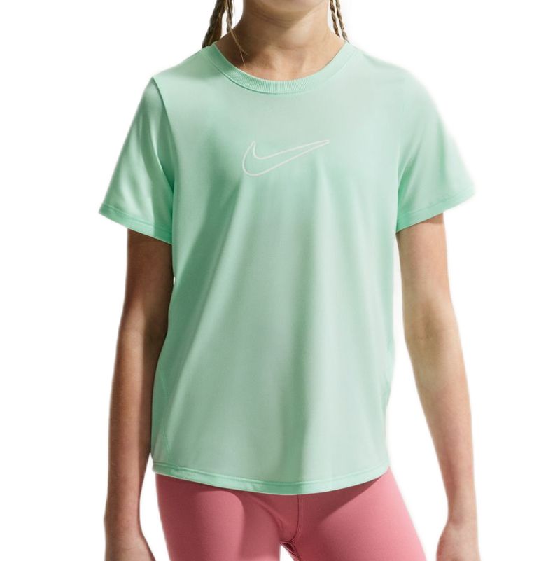 Koszulka dziewczęca Nike Girls Dri-FIT Short-Sleeve - arctic green/white