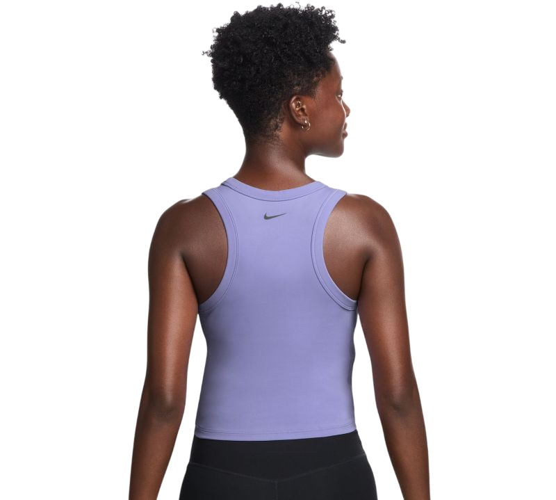Nike One Fitted Dri-Fit Short Sleeve Crop - lilac ice/black