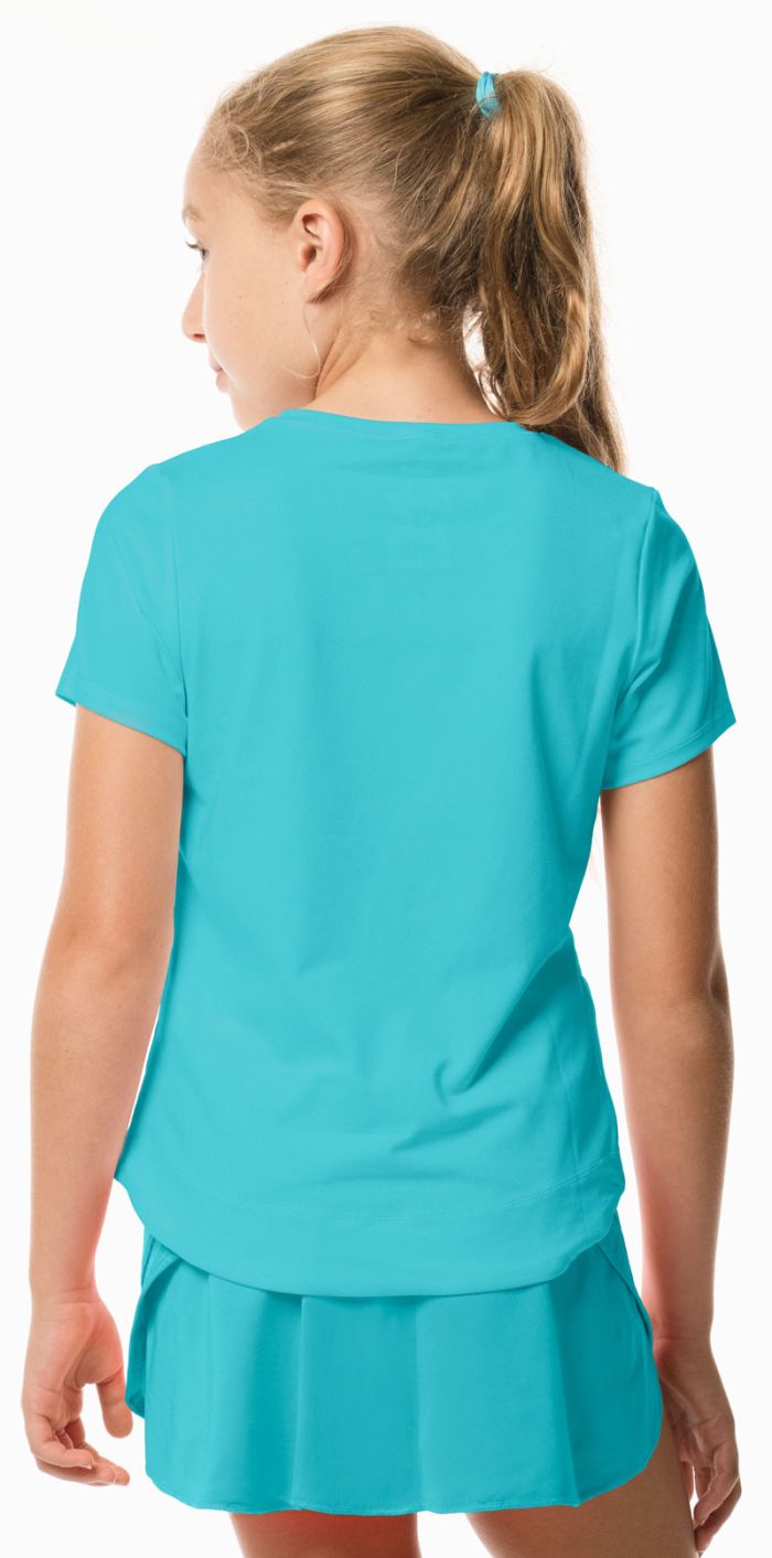 Lucky in Love Core Dynamic High-Low S/S Girls - ocean