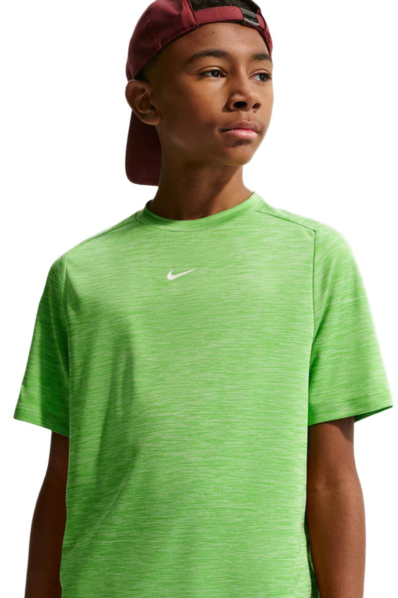 Nike Boys Multi Dri-FIT Short-Sleeve - mean green/light liquid lime/heather/white