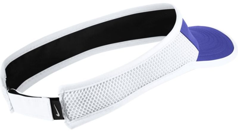 Nike Aerobill Feather Light Visor - paramount blue/white/black/ghost green