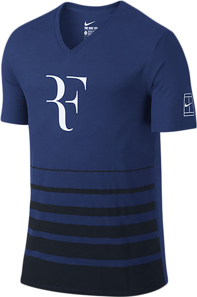 Nike Roger SS V-Neck Tee deep royal blue/obsidian/white