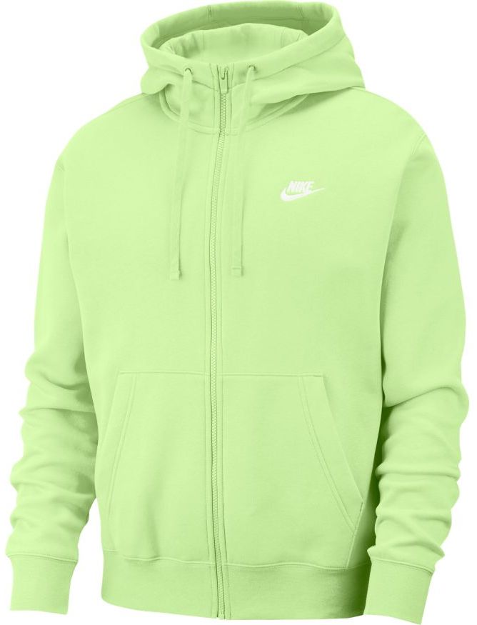 Nike Swoosh M Club Hoodie FZ BB - lt liquid lime/lt liquid lime/white