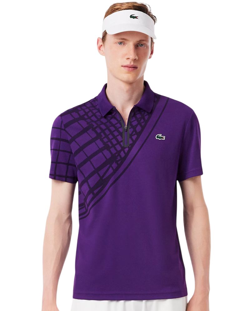 Lacoste Ultra Dry Printed Slim Fit - purple plum Lacoste Ultra Dry Printed Slim Fit - purple plum
