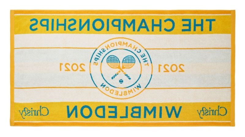 43008122442 Wimbledon Championship Towel with Hygro Technology - turq/ochre