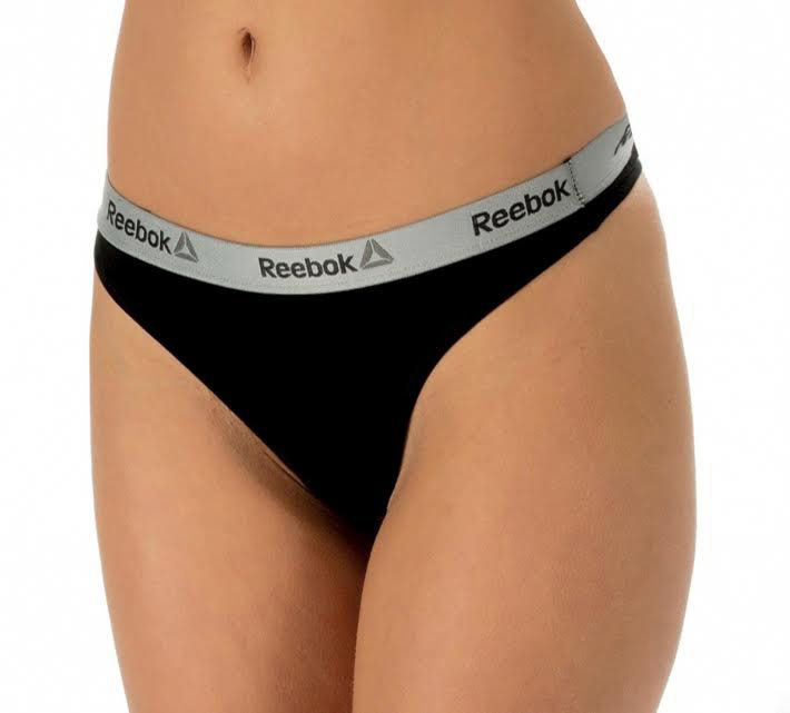 Reebok Womens Thong Raquel 2pk - black