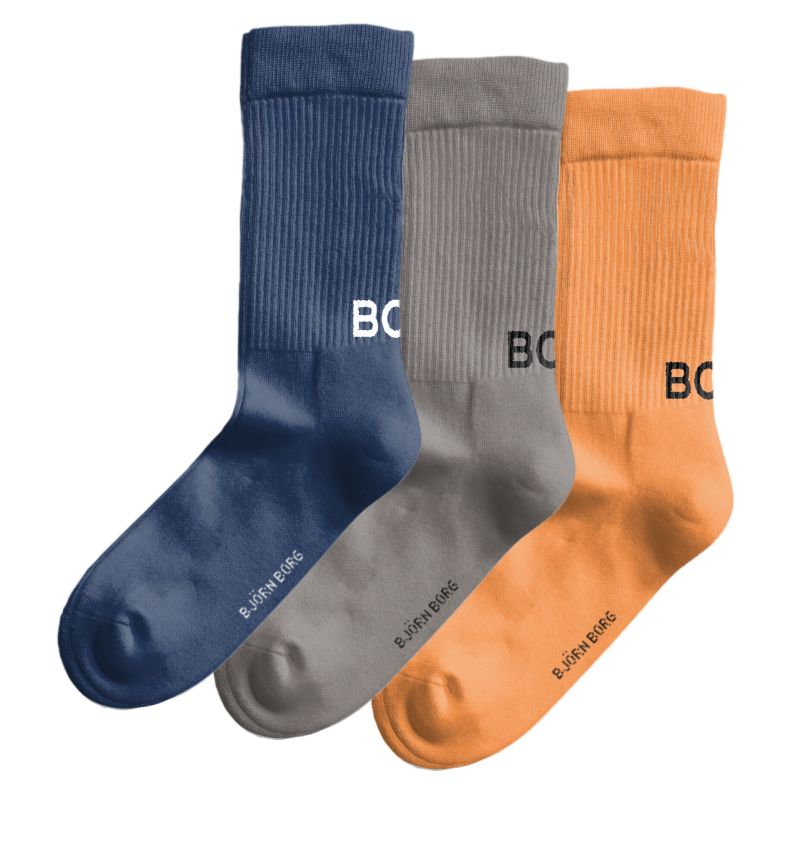 Björn Borg Core Crew Polyamide 3P - blue/grey/orange