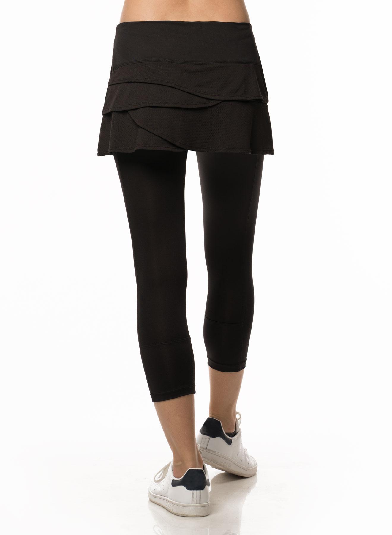 Lucky in Love Scallop Skirt Capri Women - black