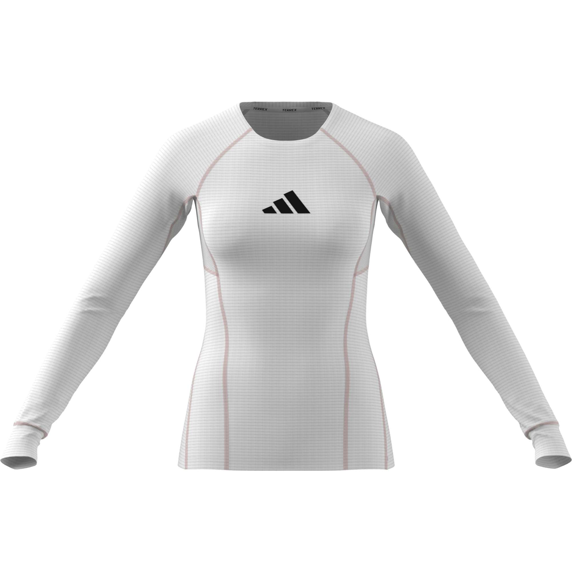 Damski t-shirt (dł. rękaw) Adidas Terrex Xperior Clima365 Long Sleeve Baselayer - white/semi impact orange