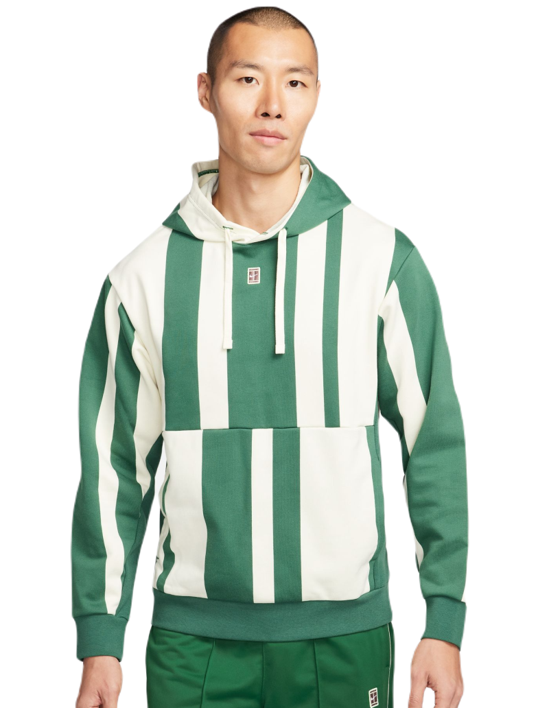Nike Court Heritage Dri-Fit Fleece Tennis Hoodie - gorge green/coconut milk Nike Court Heritage Dri-Fit Fleece Tennis Hoodie - gorge green/coconut milk