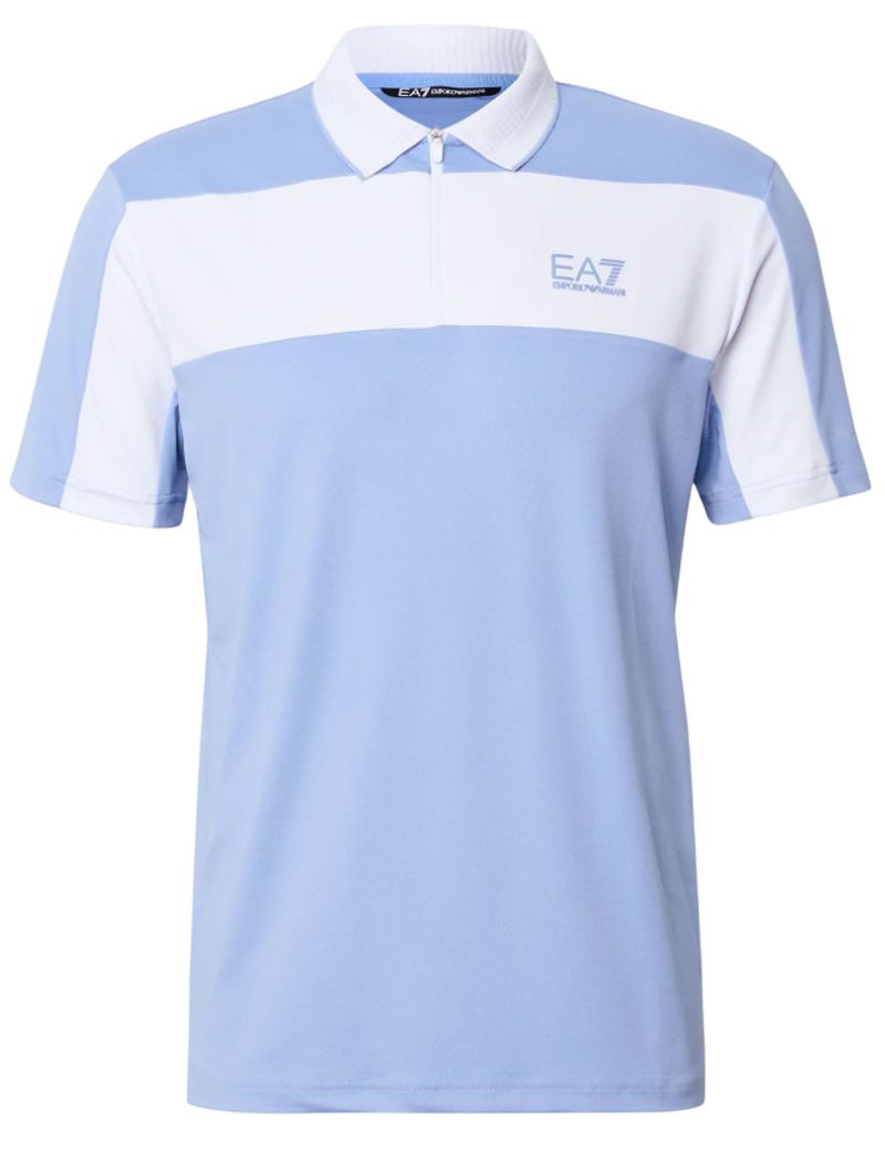 EA7 Tennis Pro Zip-Up Shirt - bel air blue 