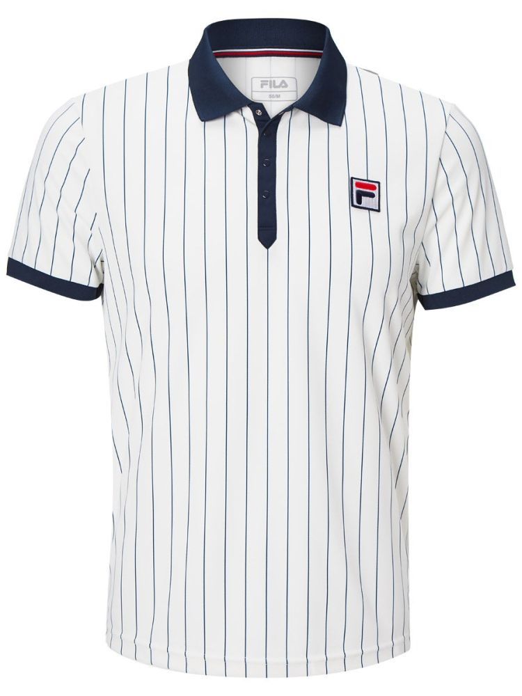 Fila Polo Stripes "Björn" M - white alyssum/comb