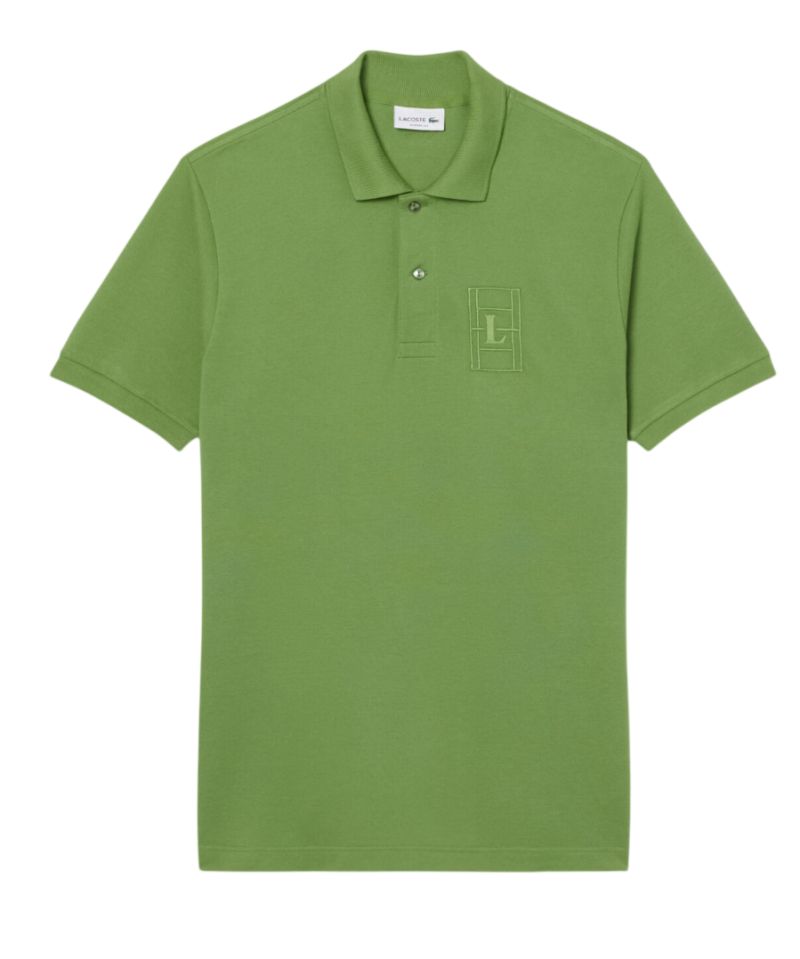 Lacoste Classic Fit Embroidery Detail Petit Piqué Shirt - green 