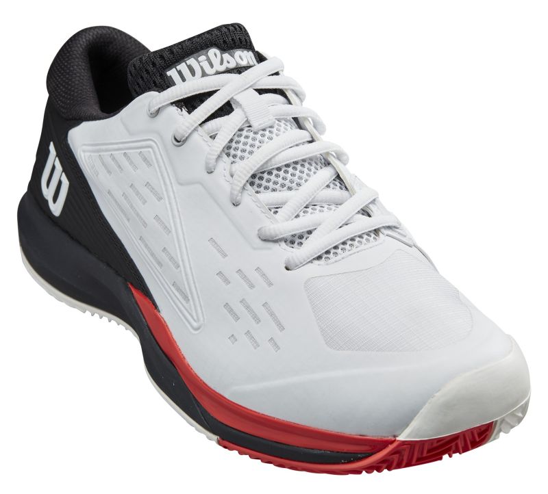 Wilson Rush Pro Ace Clay M - white/black/poppy red