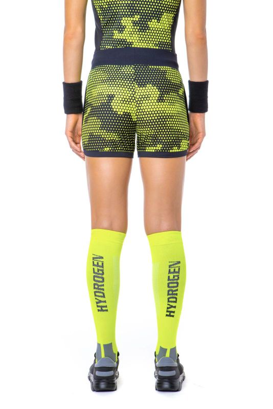 Hydrogen Women Tech Camo Shorts - camo fluo yellow/black