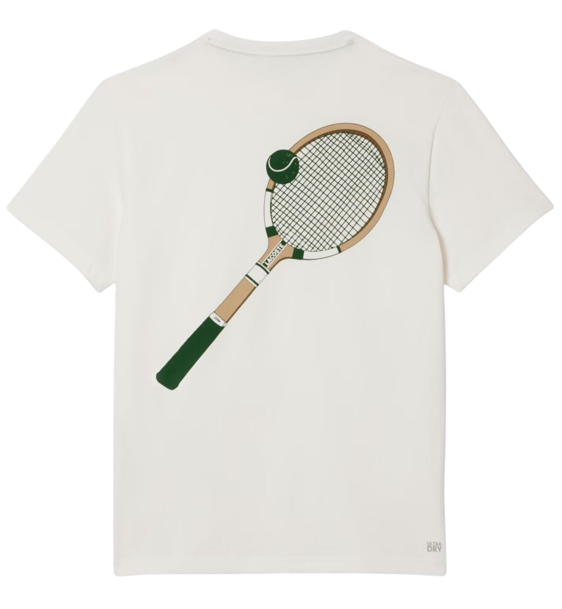 Lacoste Ultra Dry Tennis Heritage Print - white
