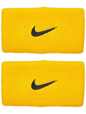 Nike Swoosh Double-Wide Wristbands - amarillo/black